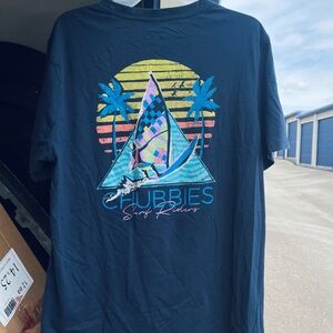 🏄‍♂️ Chubbies Surf Riders Graphic navy  T shirt men’s size XL fits like a large